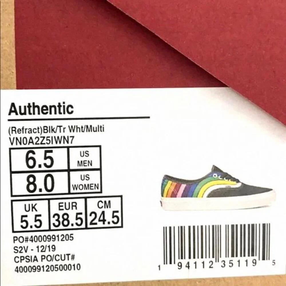 💖MEGA SALE💖VANS Refract Canvas Multi Womens Sneakers Pride VN0A2Z5IWN7 LGBTQ